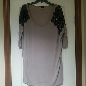 Dress With Beaded Shoulders